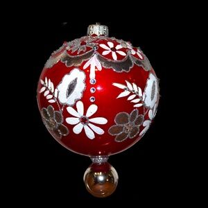 Heartfully Yours Glass Christmas Ornament By Christopher Radko Retired Classic